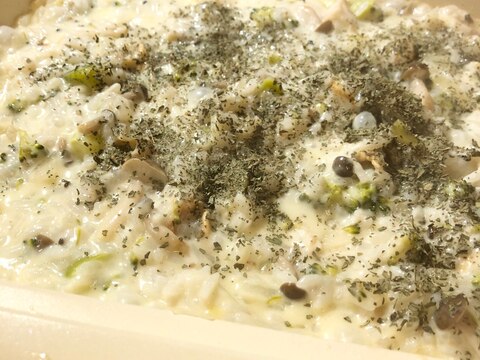 卓上鍋で☆チーズフォンデュ風ライス